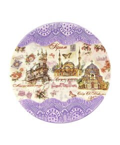 Тарелка из эмбосированной керамики Евпатория, Ласточкино гнездо купить оптом в Симферополе, Крыму