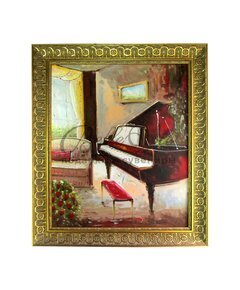 Картина №27 "Рояль" в золотой раме 50*60 купить оптом в Симферополе, Крыму