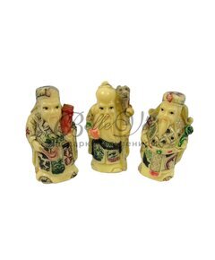 Комплект костяных статуэток китайские мудрецы маленькие (3 шт) купить оптом в Крыму