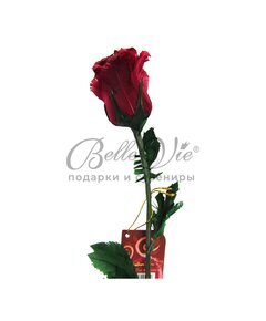 Роза из перьев, приоткрытый бутон, темно-красная купить оптом в Симферополе, Крыму