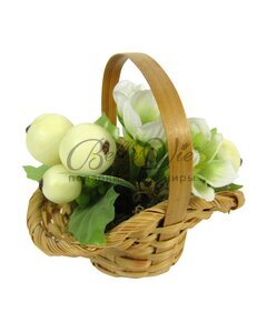 Овальная корзиночка с цветами, фруктами и овощами мал.  купить оптом в Симферополе, Крыму