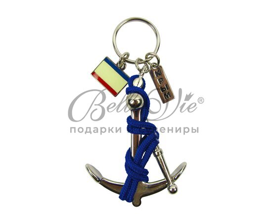 Брелок металлический якорь с синим канатом купить в Симферополе, Крыму