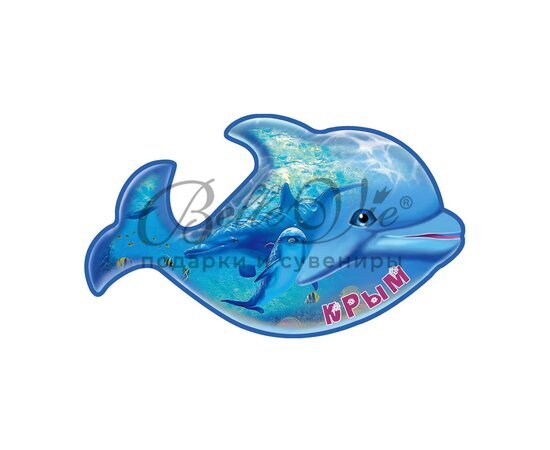 Панно декор.из керам.в форме дельфина 14*22 см Крым, голубой, 3 дельфина купить в Симферополе, Крыму
