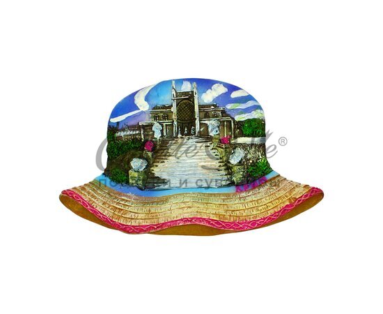 Магнит Алупкинский дворец на шляпе купить оптом в Симферополе, Крыму