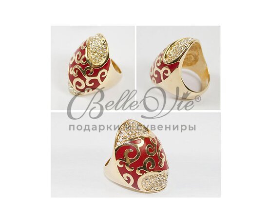 Кольцо красное с зол.орнаментами купить оптом в Симферополе, Крыму