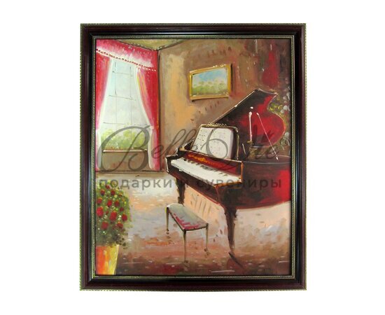 Картина №28 "Рояль" в бордовой раме 50*60 купить оптом в Симферополе, Крыму