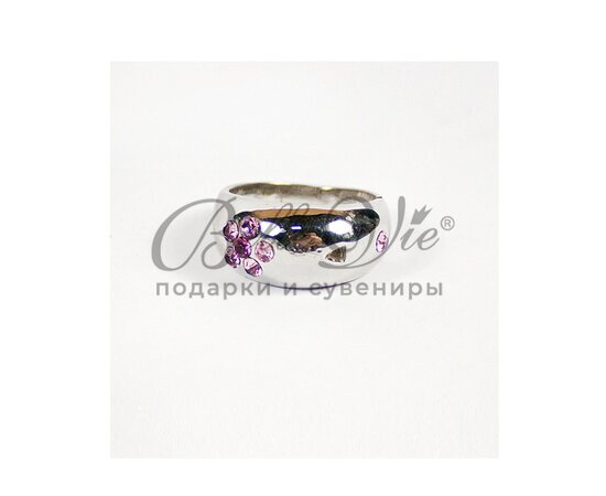 Кольцо мал чалма сереб. с розовыми камнями купить оптом в Симферополе, Крыму