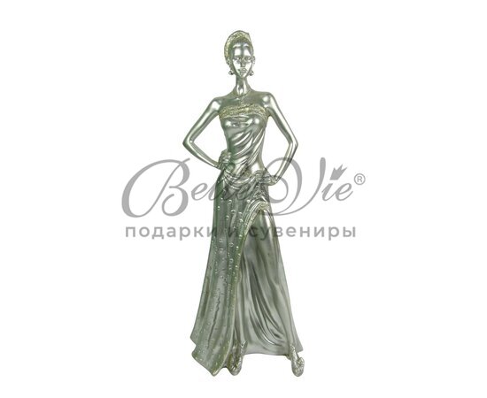 Статуэтка девушка ретро серебро в вечернем платье с высоким разрезом купить оптом в Крыму