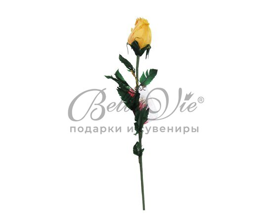 Роза из перьев, закрытый бутон, желтая купить оптом в Симферополе, Крыму