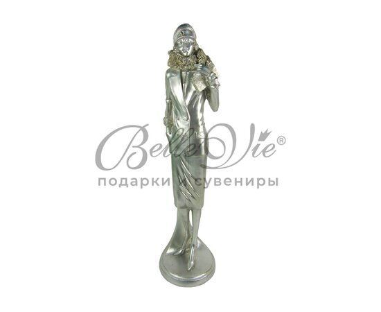 Статуэтка девушка ретро серебро в костюме, в шляпке, с сумочкой купить оптом в Симферополе, Крыму