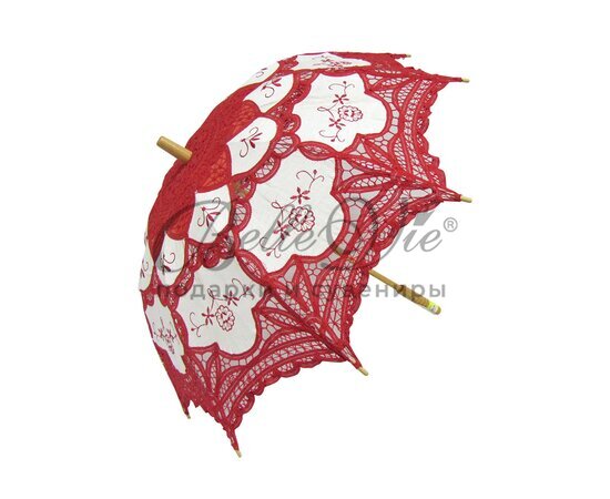 Зонтики кружевные бело-красные купить оптом в Симферополе, Крыму