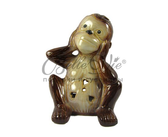 Статуэтка керамическая обезьянка - подсвечник: ничего не слышу купить оптом в Симферополе, Крыму
