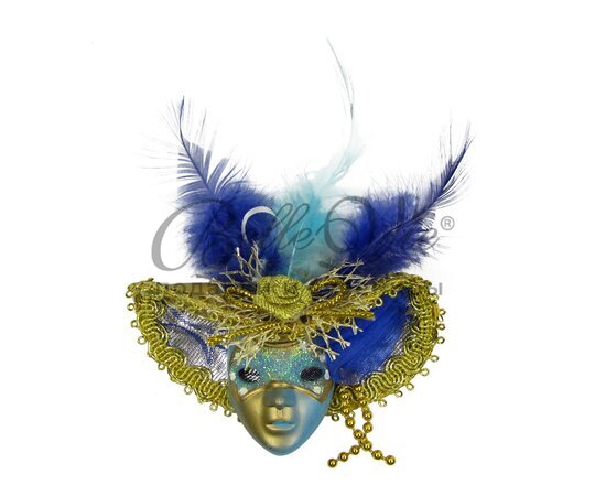 Магнит венецианская маска в цветной шляпке (5 видов) купить оптом в Симферополе, Крыму