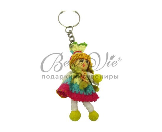 Брелок куклы в цветных платьях руки и ножки веревочки купить оптом в Симферополе, Крыму