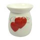 Аромалампа из керамики белая - с красными сердцами (2 вида) купить в Симферополе, Крыму
